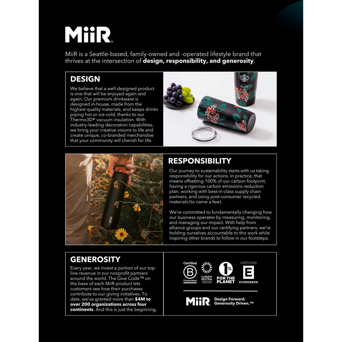 MiiR® Thermal Brandable 16 oz. Tumblr with Give Back Program