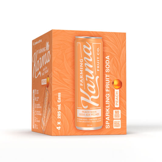 Sparling Peach Fruit Soda