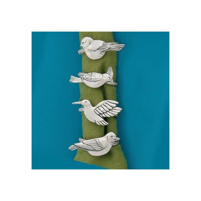 Bird Napkin Ring Set