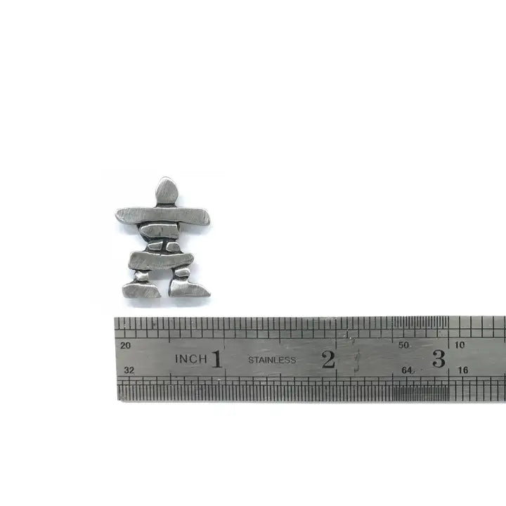 Decorative Pewter Inukshuk Magnet