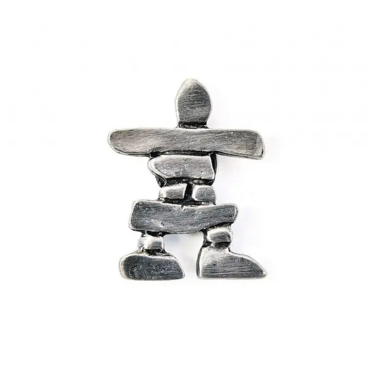 Decorative Pewter Inukshuk Magnet