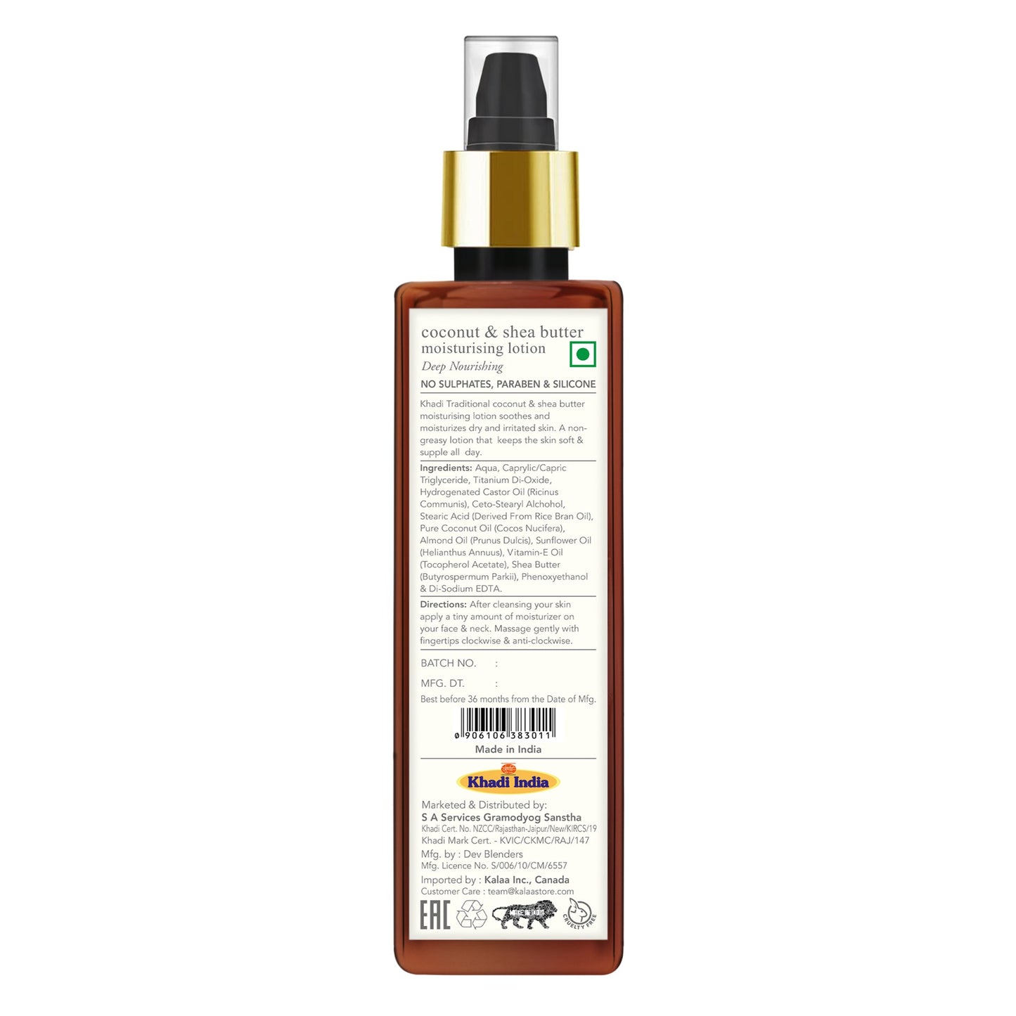 Khadi Traditional Coconut & Shea Butter Moisturising Lotion