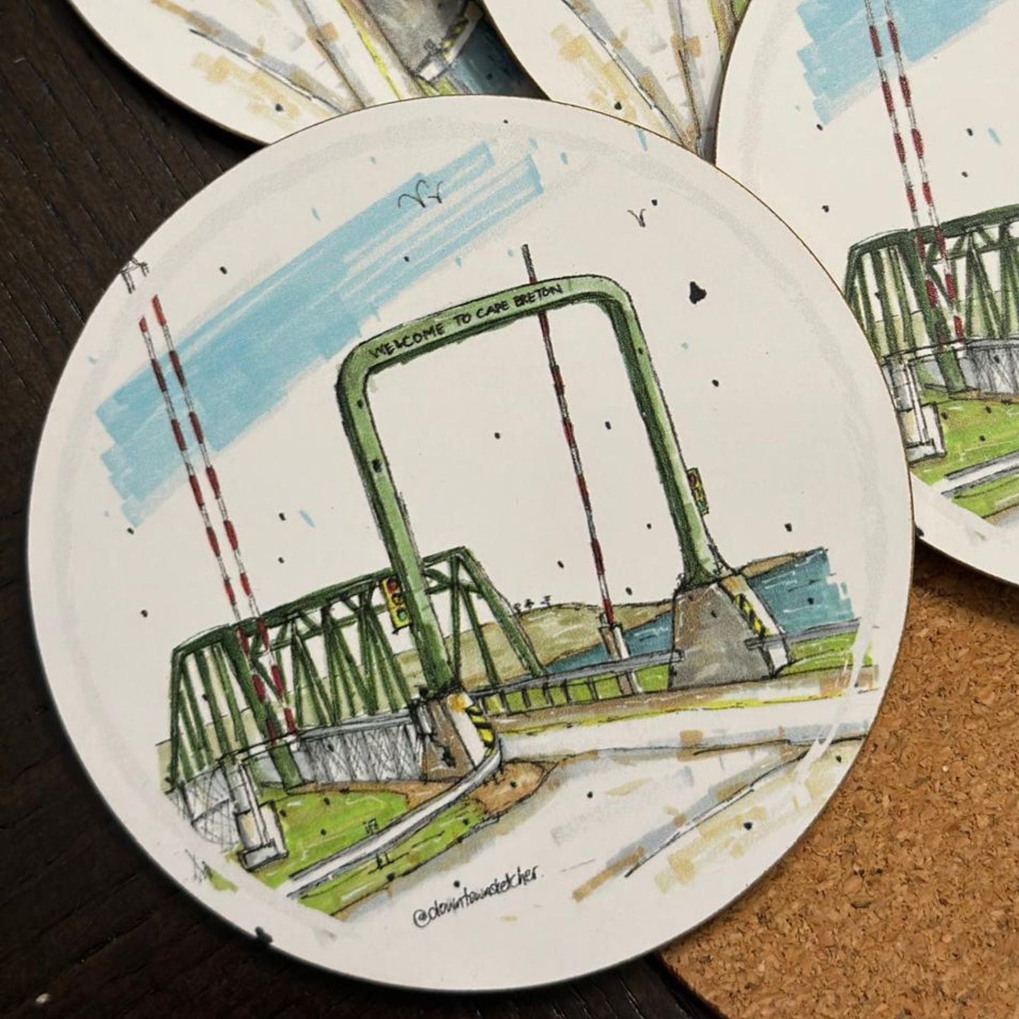 Artisan City Sketch Coasters - Nova Scotia