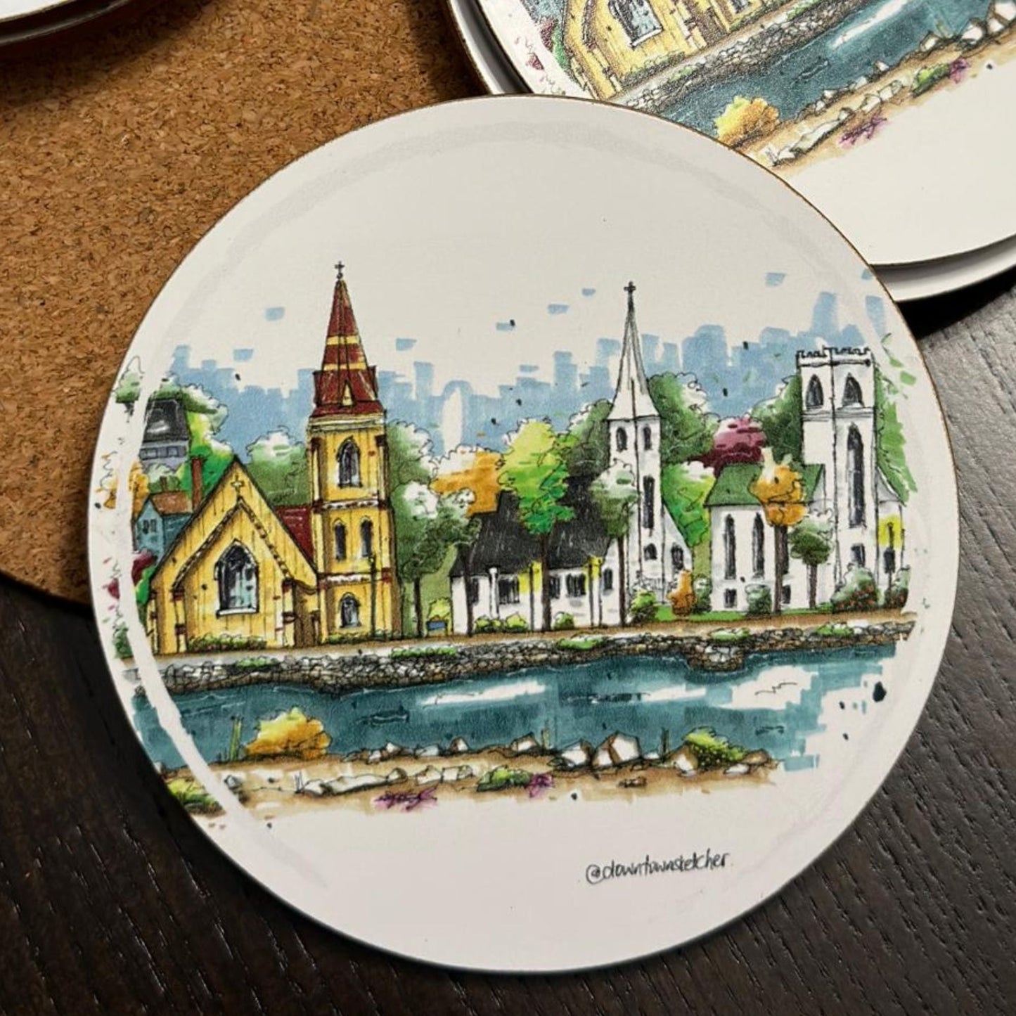 Artisan City Sketch Coasters - Nova Scotia