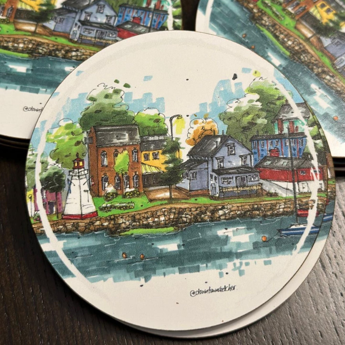 Artisan City Sketch Coasters - Nova Scotia