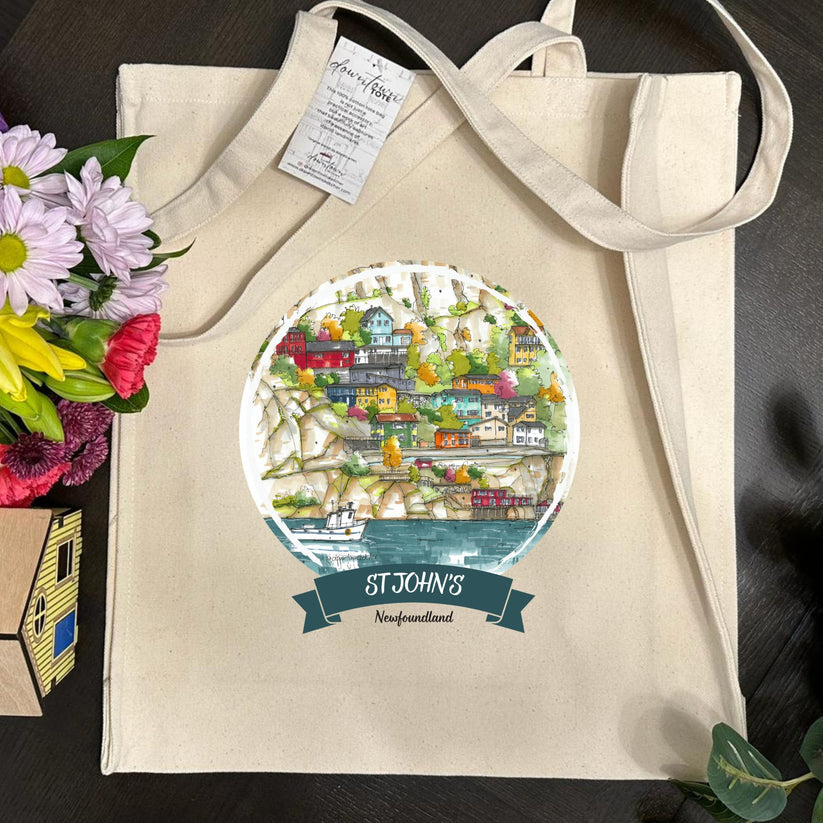 Artisan City Sketch Tall Tote - Newfoundland