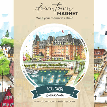 Artisan City Sketch Magnets - British Columbia