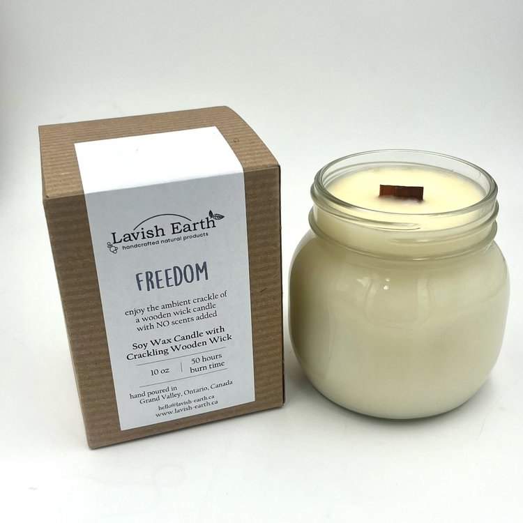 100% Soy Wax Candles with Crackling Wood Wicks