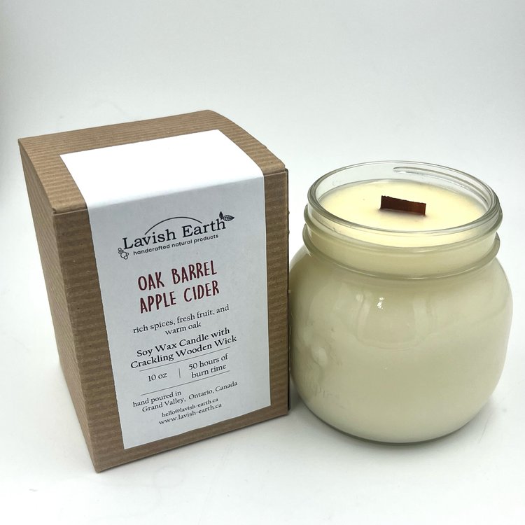 100% Soy Wax Candles with Crackling Wood Wicks