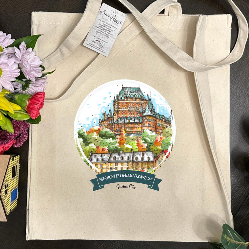 Artisan City Sketch Tall Tote - Quebec