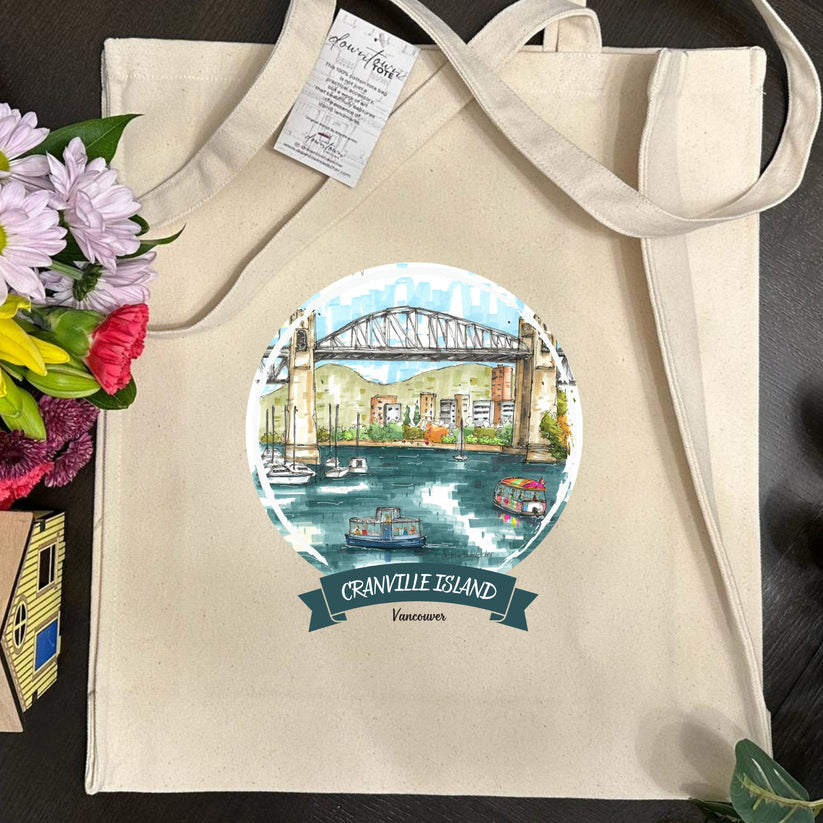 Artisan City Sketch Tall Tote - British Columbia