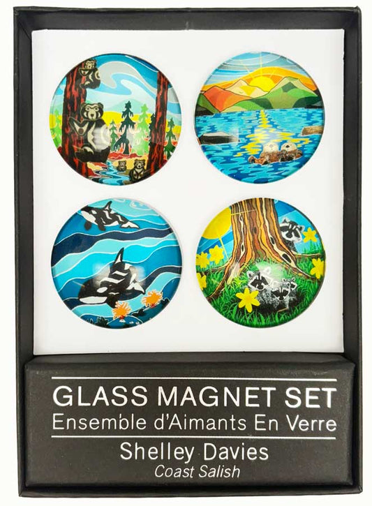 Indigenous Art Glass Magnet Set
