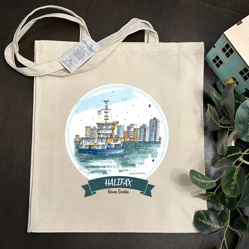 Artisan City Sketch Tall Tote - Nova Scotia