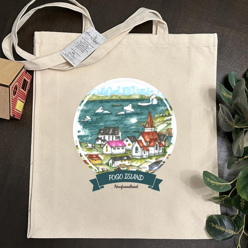 Artisan City Sketch Tall Tote - Newfoundland