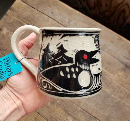 Handmade Loon Mug
