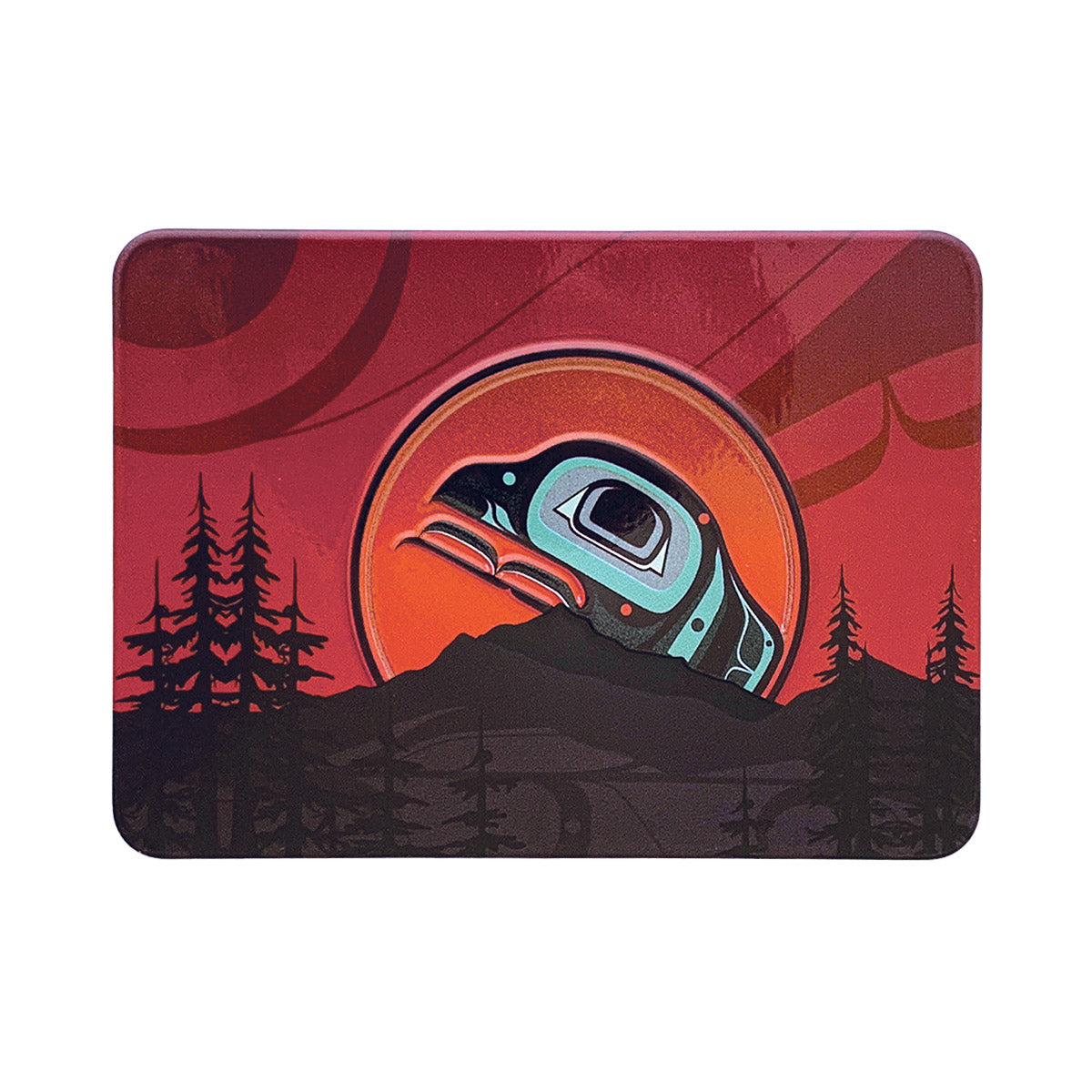 Indigenous Art Embossed Metal Magnet