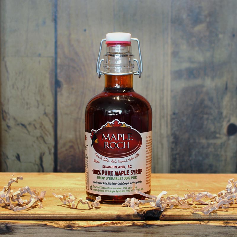 Okanagan Pure Maple Syrup 500ml in Reusable Flip Top bottle