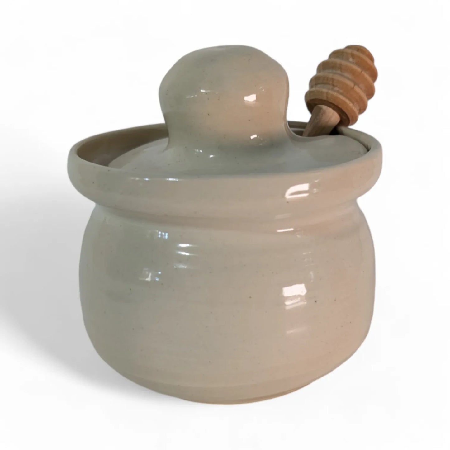 Honey Pot with Wooden Honey Dipper
