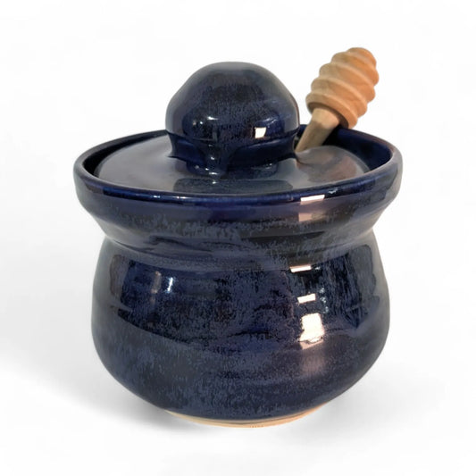 Honey Pot with Wooden Honey Dipper