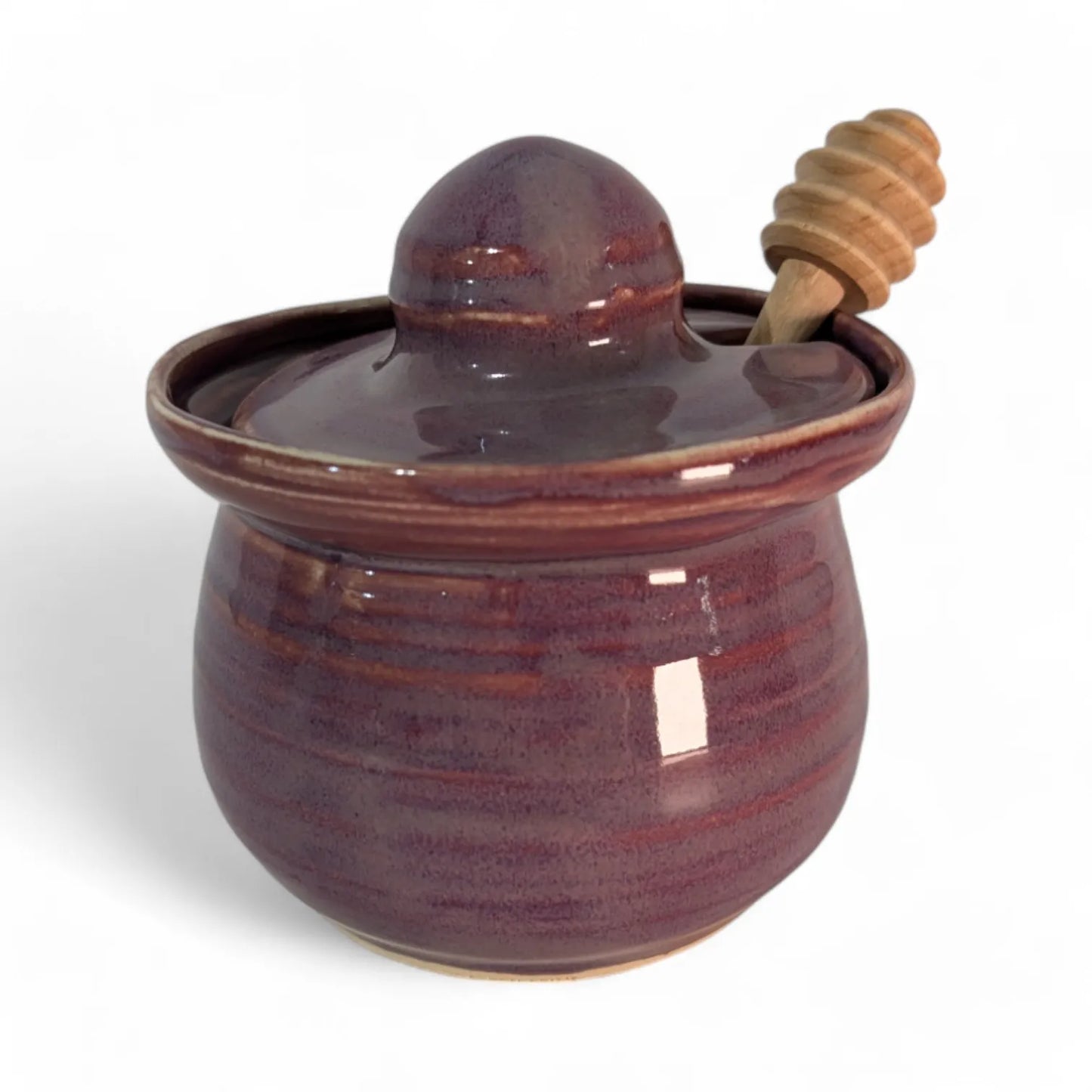 Honey Pot with Wooden Honey Dipper