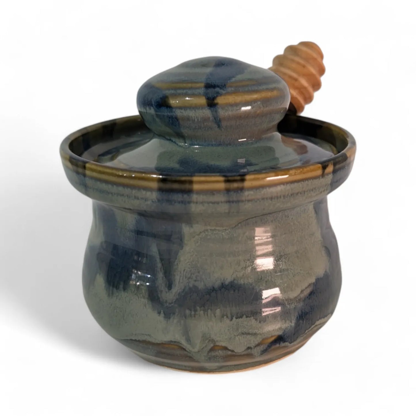Honey Pot with Wooden Honey Dipper