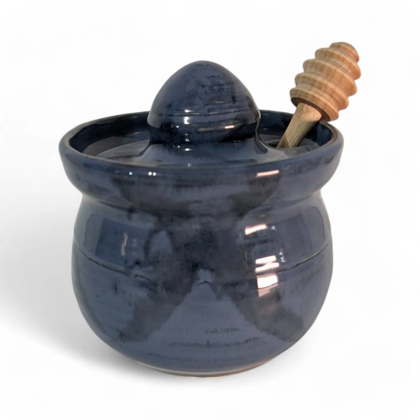 Honey Pot with Wooden Honey Dipper