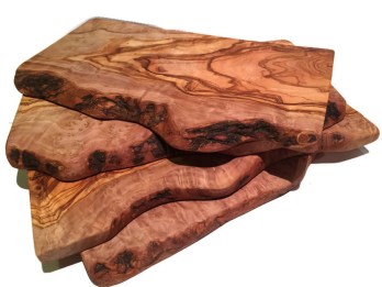 Olive Wood Rustic Cheese Board, Cutting Board