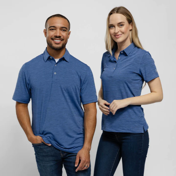Heather Stripe Polo