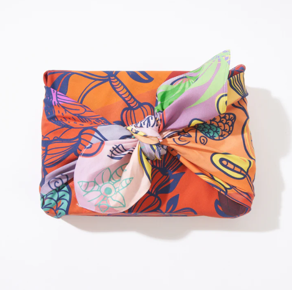 Furoshiki Gift Wrap + Tin with 12 Brigadeiros