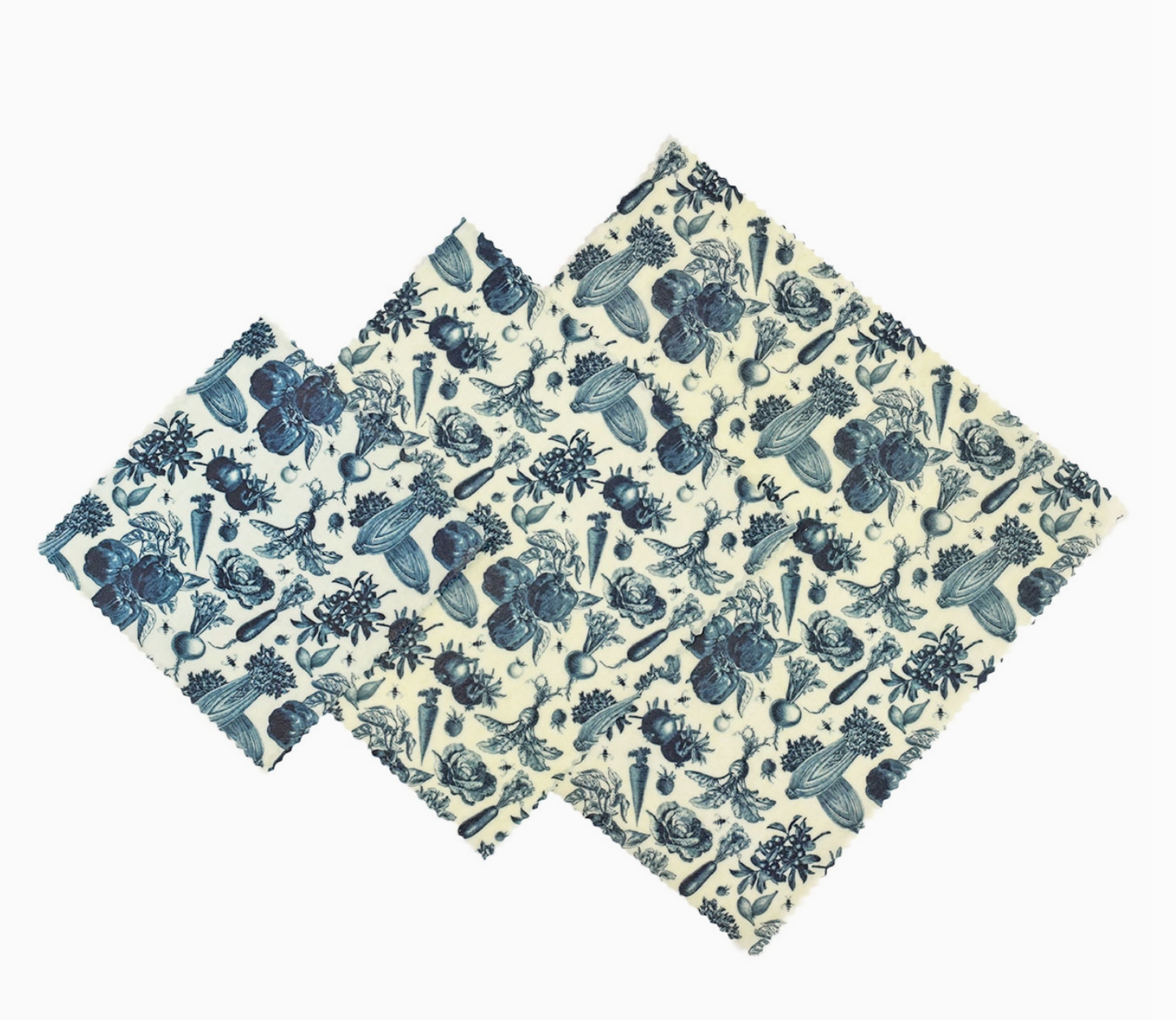Beeswax Wrap For Food "the Hive Set" (3 Variety Size Wraps)