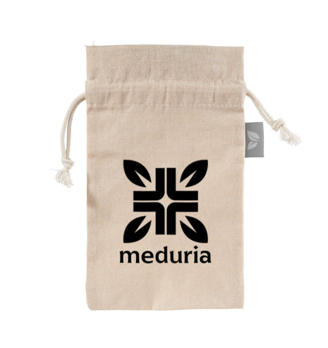 Branded Small Cotton Blend Drawstring Bag (5 X 7")