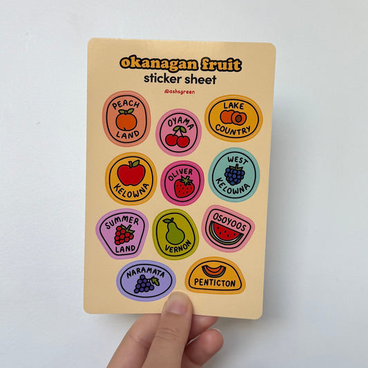 Okanagan Fruit - Sticker Sheet