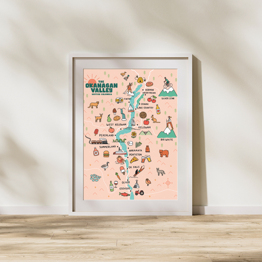 Okanagan Map Print