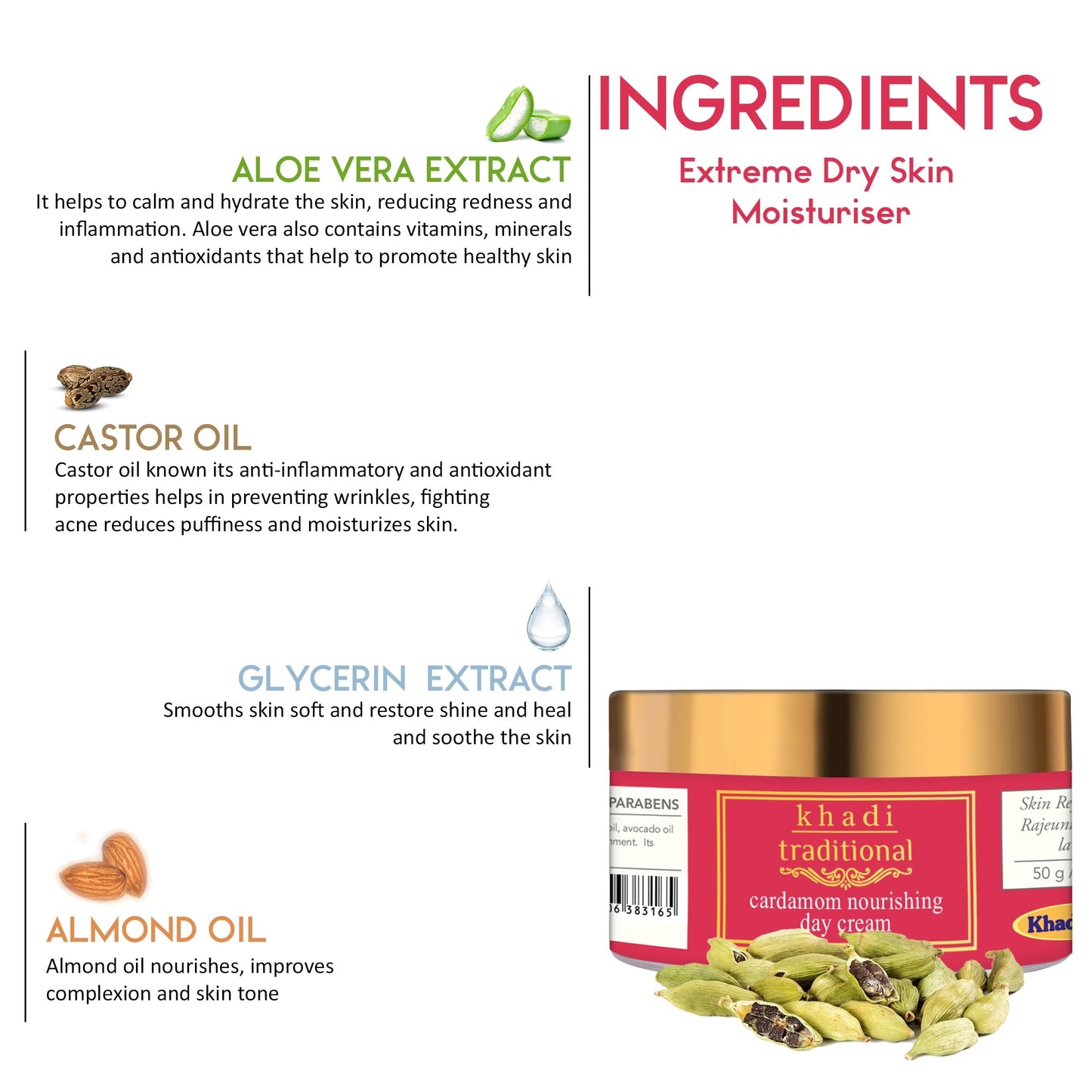 Khadi Traditional Cardamom Nourishing Day Cream