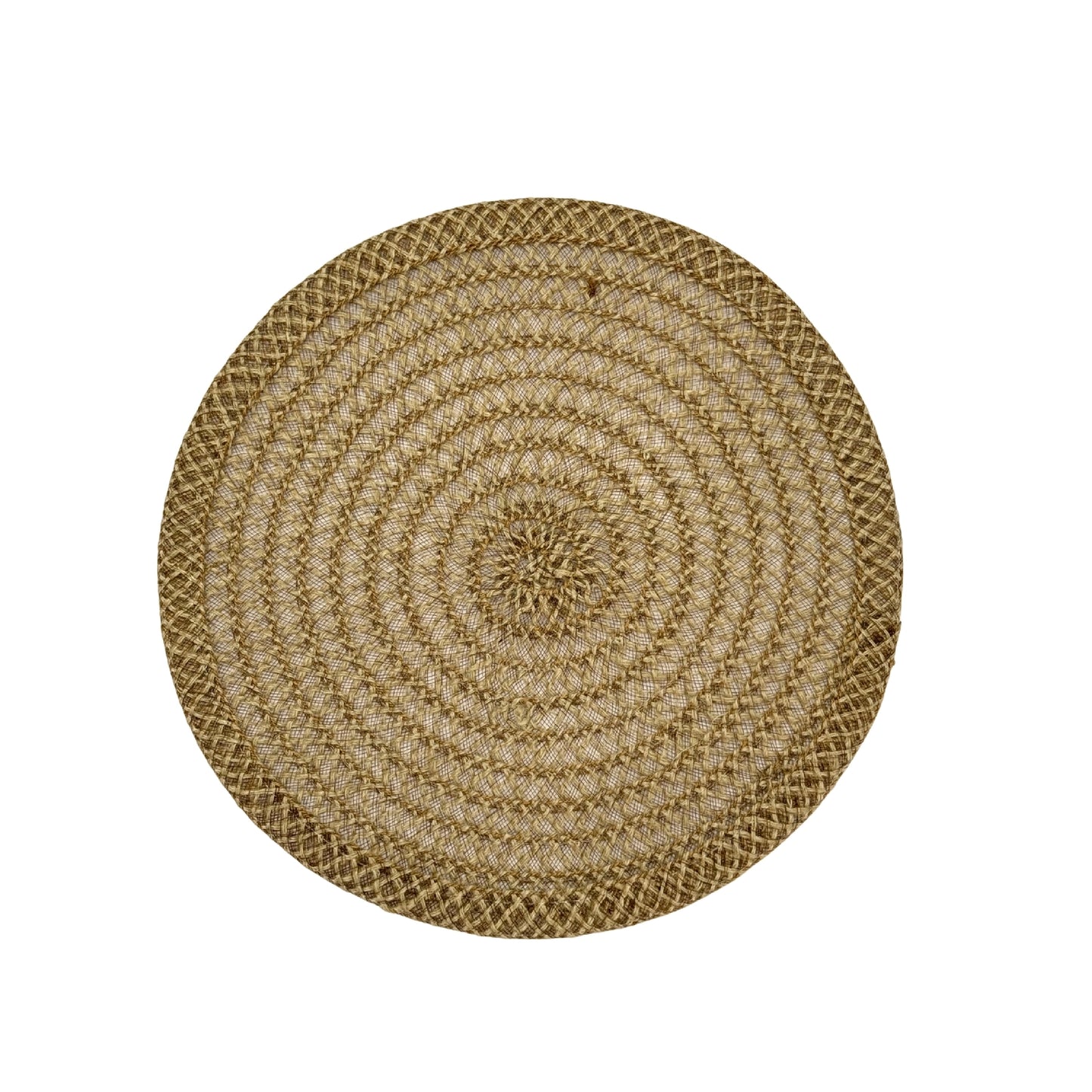 Woven Jute Round Placemat Lattice