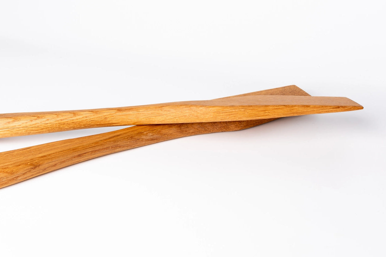 White Oak Wooden Spatula - Razor Style (One)