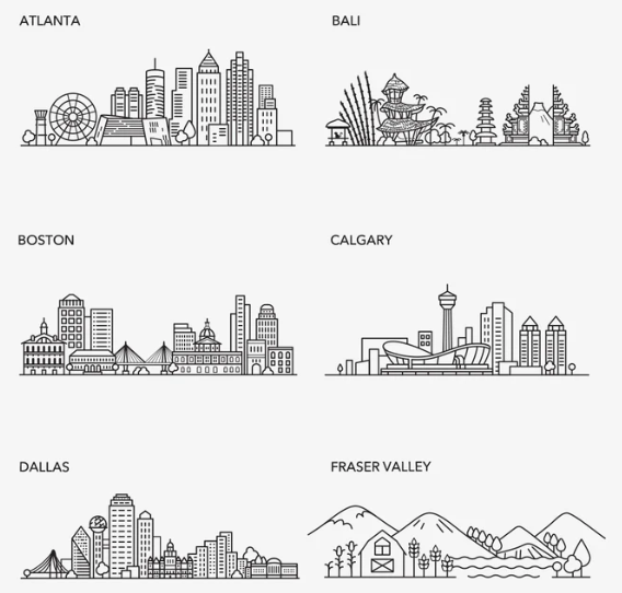 Skyline Engraved Coaster