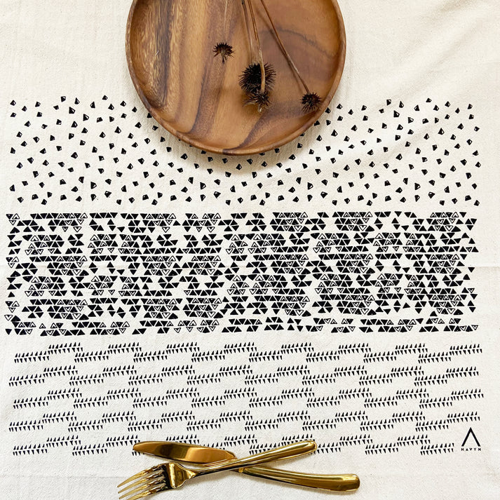 Hand Printed Organic Tea Towel - 20x24