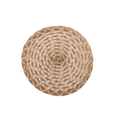 Woven Jute Round Placemat Lattice