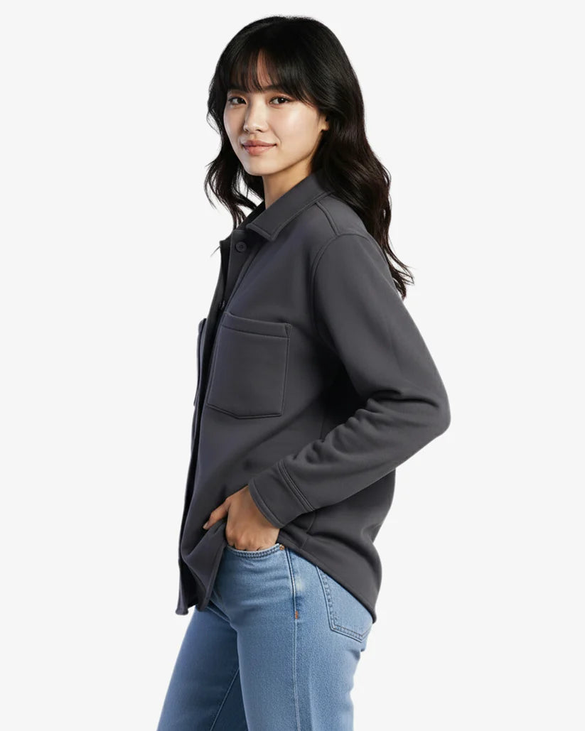 Brandable Organic Fleece Overshirt - Made in Canada