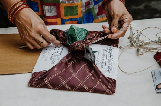 Gift Wrap Made from Recycled Sari