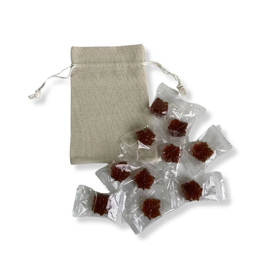 10 Maple Candies in a Cotton Bag