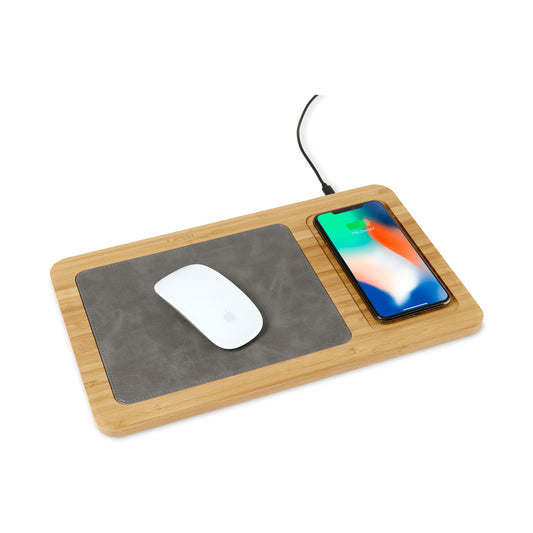 Bamboo Wireless Charging Mouse Pad