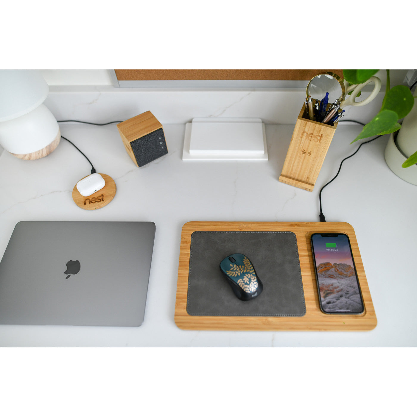 Bamboo Wireless Charging Mouse Pad