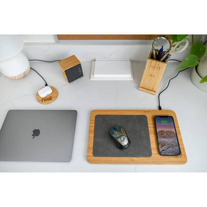 Bamboo Wireless Charging Mouse Pad