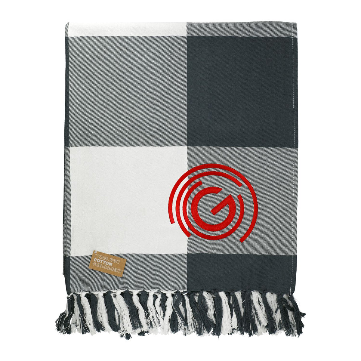 100% Organic Cotton Check Throw Blanket