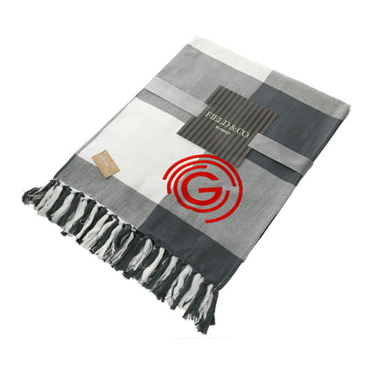 100% Organic Cotton Check Throw Blanket