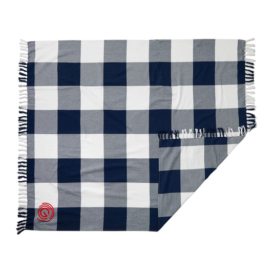 100% Organic Cotton Check Throw Blanket