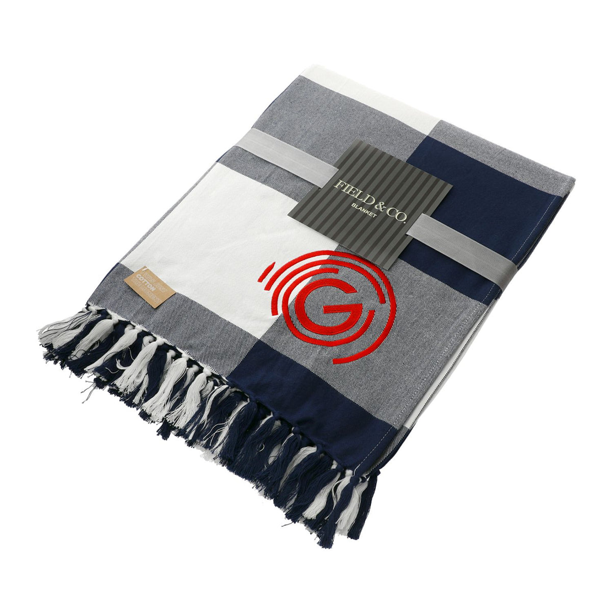 100% Organic Cotton Check Throw Blanket