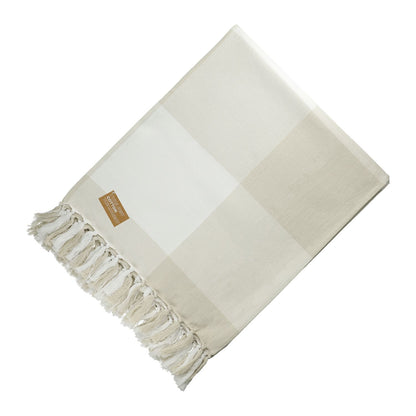 100% Organic Cotton Check Throw Blanket